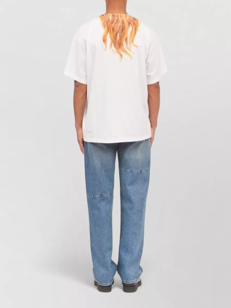 Mm6 Maison Margiela Logo Cotton T Shirt Graphic Print