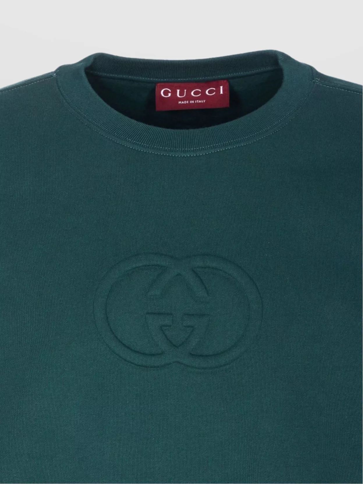 Gucci Long Sleeve Crewneck Sweatshirt With Ribbed Cuffs And Hem