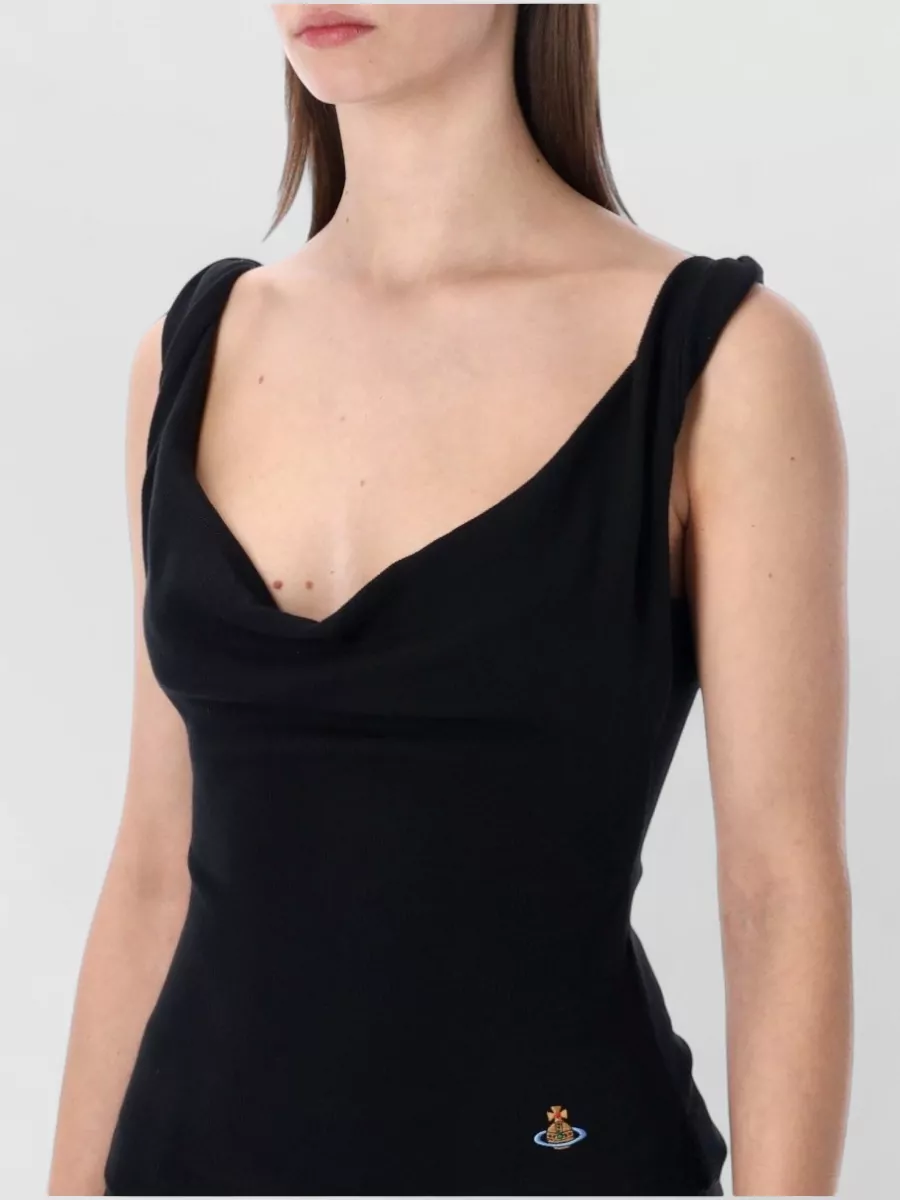Vivienne Westwood Ribbed Draped Tank Top