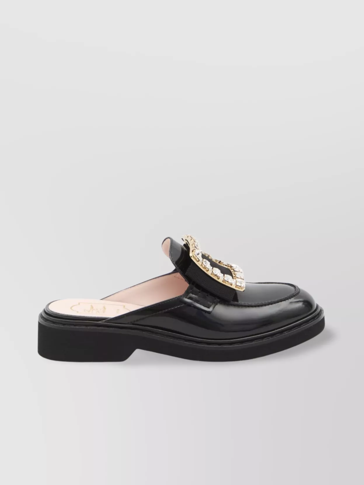 Roger Vivier Crystal Buckle Rangers Mules