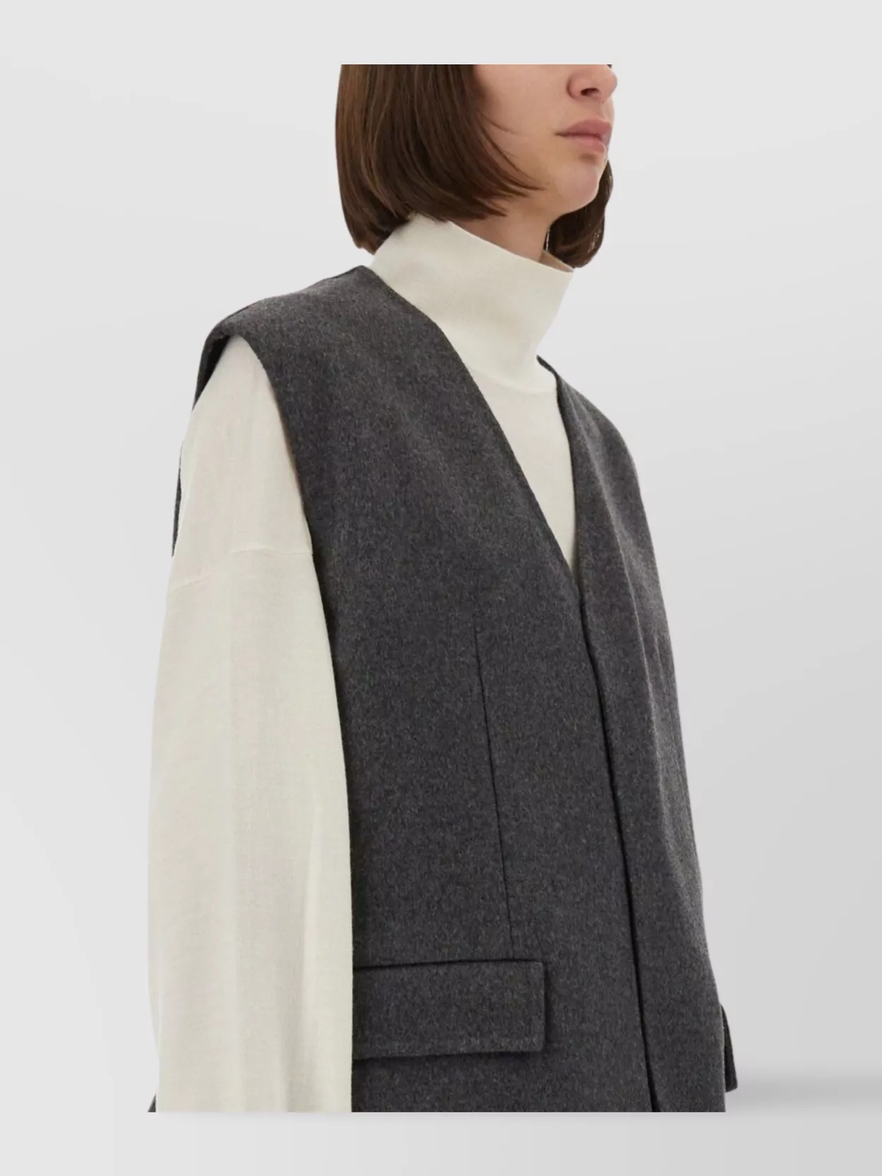 Bottega Veneta Reversible Wool Vest V-Neckline