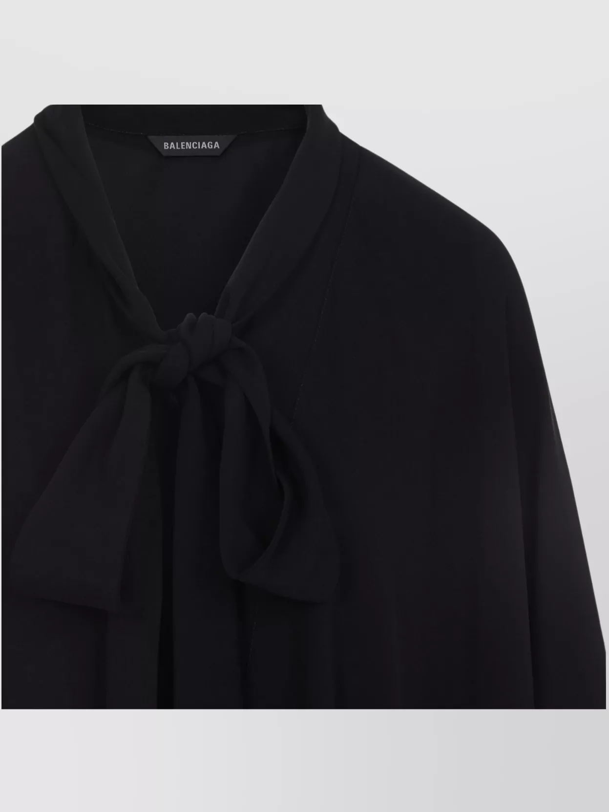 Balenciaga Scarf Collar Silk Blouse