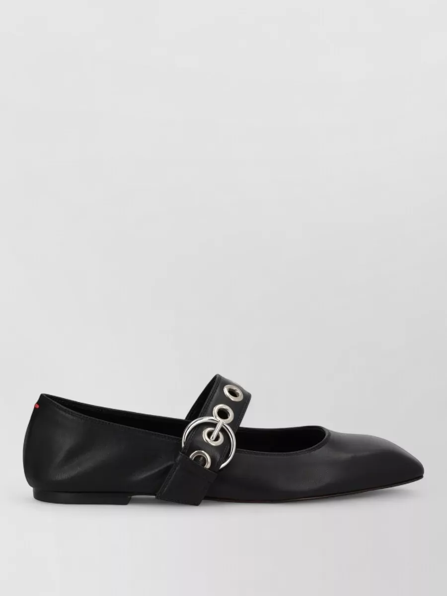 Aeyde Leather Mary Jane Ballerina Shoes