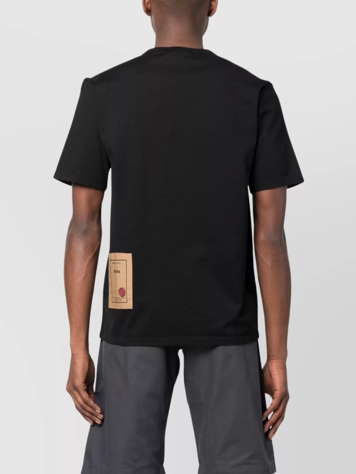 Ten C Crew Neck Patch Detail Short Sleeves T-Shirt