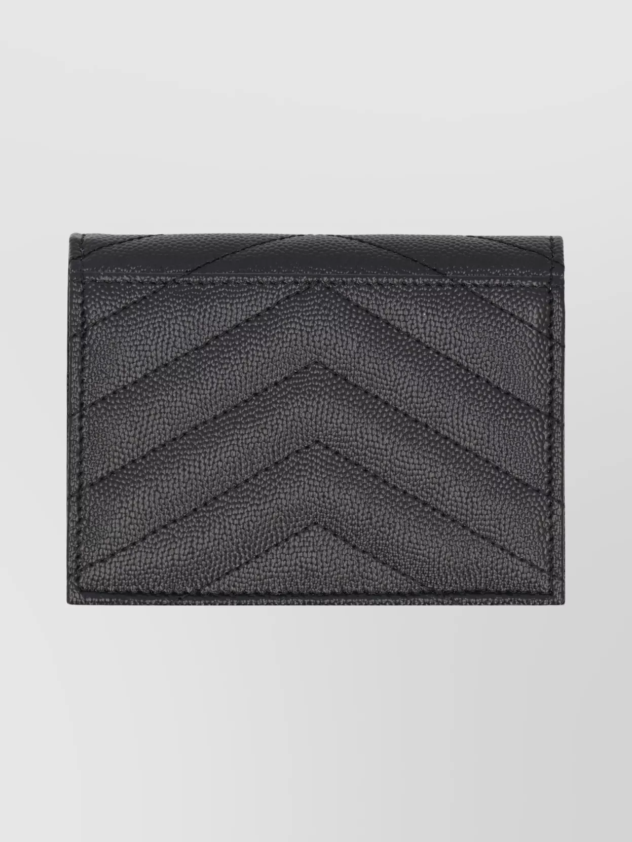 Saint Laurent Portacarte Cassandre In Leather In Black