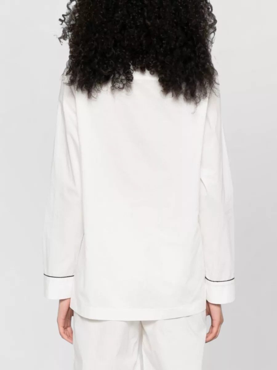Forte Forte Cotton Long-Sleeve Pajama Shirt