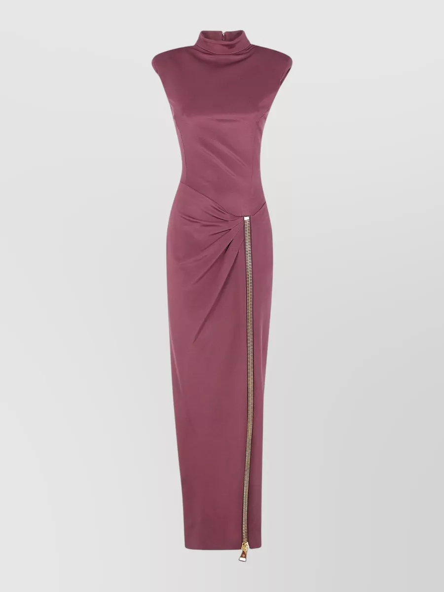 Balmain zipped jersey slit maxi dress