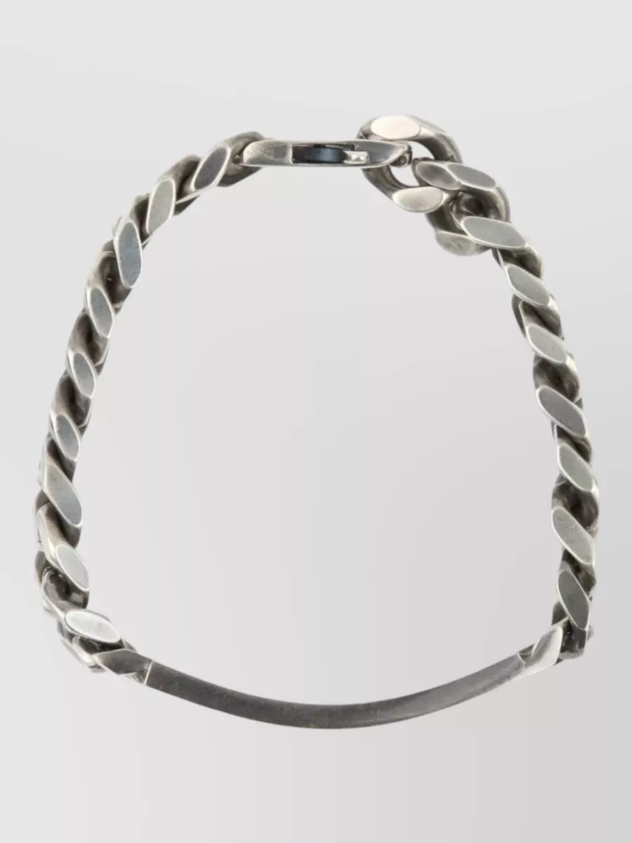 Mm6 Maison Margiela Polished Curb Chain Bracelet