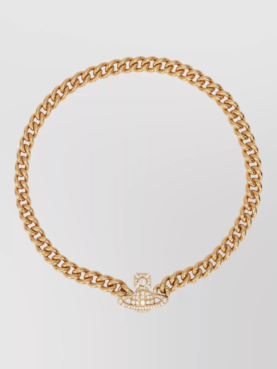 Vivienne Westwood Crystal-Embellished Pendant Necklace