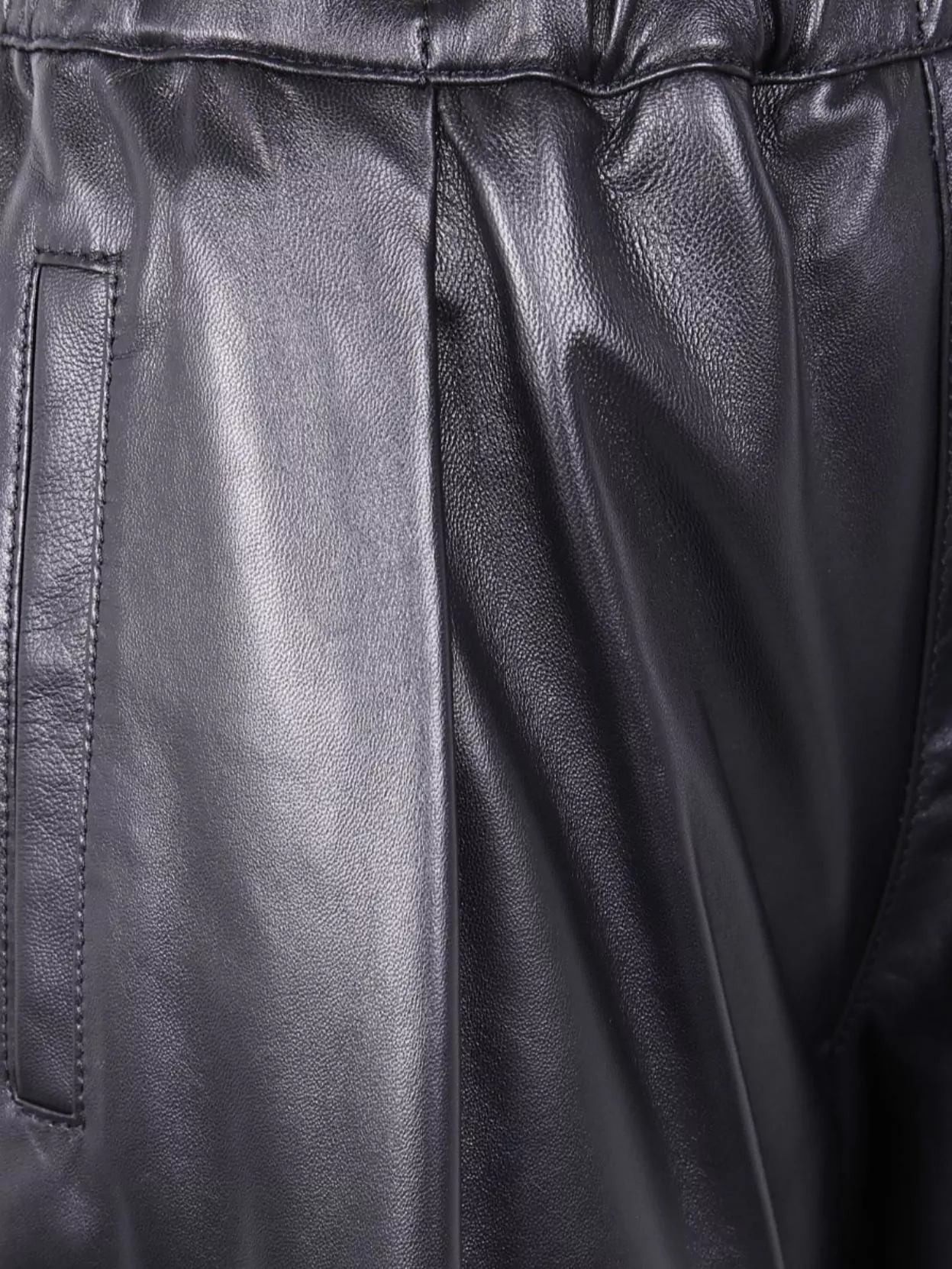 Semicouture Wide Leg Faux Leather Trousers
