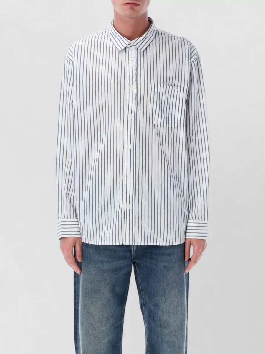 Vans striped relaxed-fit long-sleeve shirt