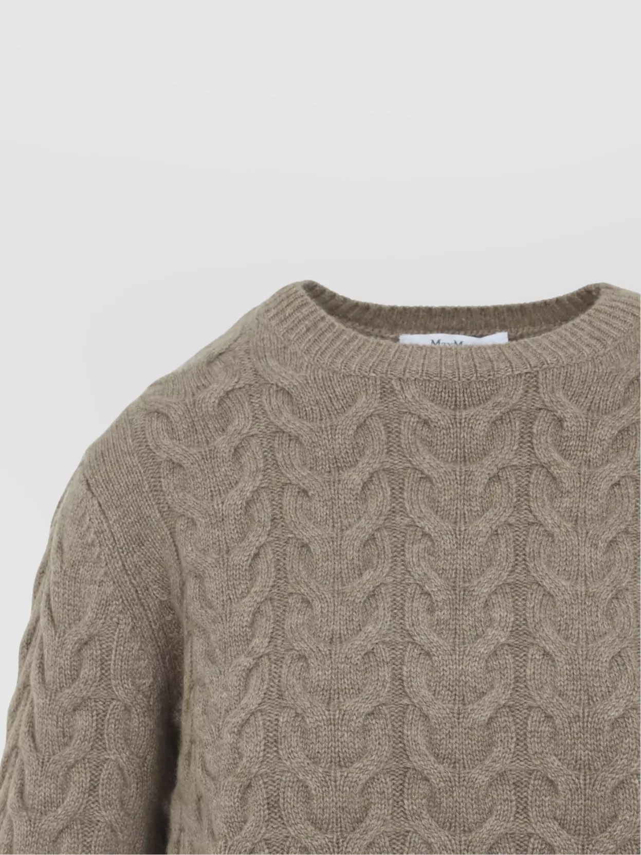 Max Mara Aramis Cable Knit Crew Neck Sweater