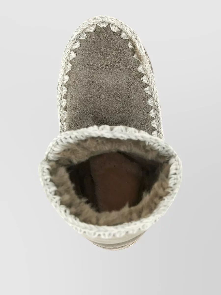 Mou Sheepskin Leather Fur Lined Ankle Boots