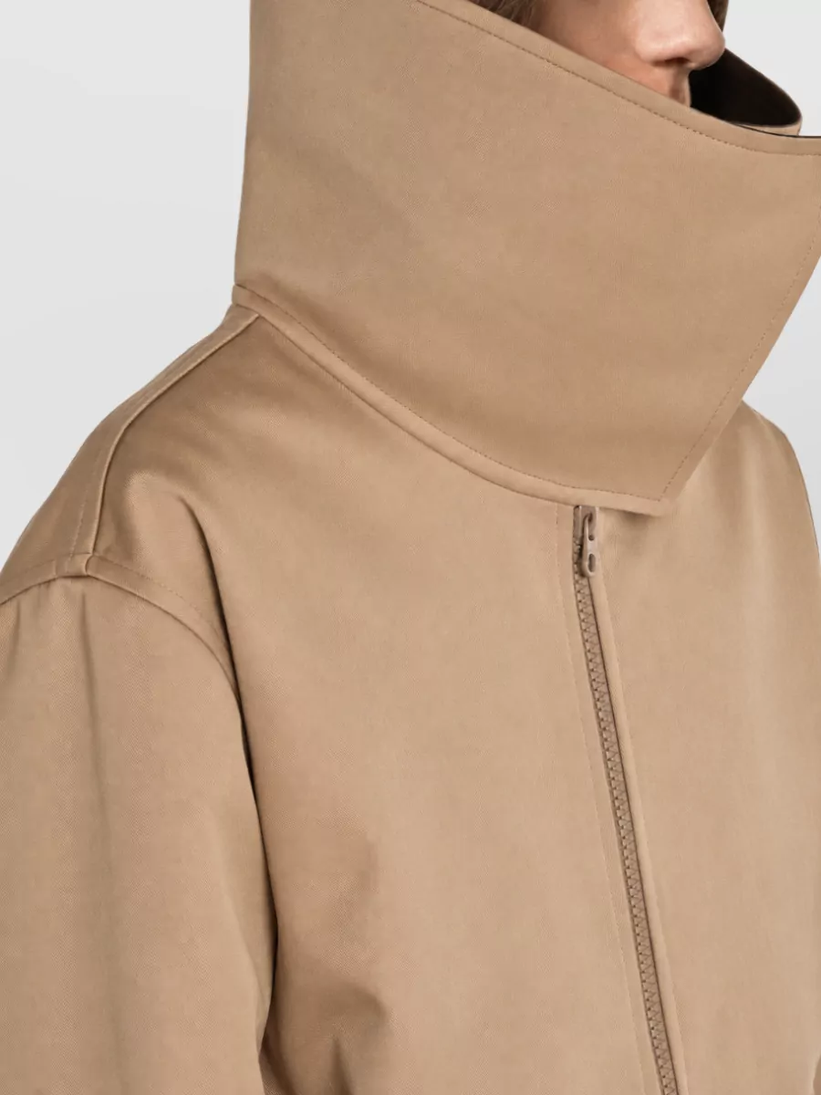 Courrèges Cotton Canvas High-Neck Oversized Jacket