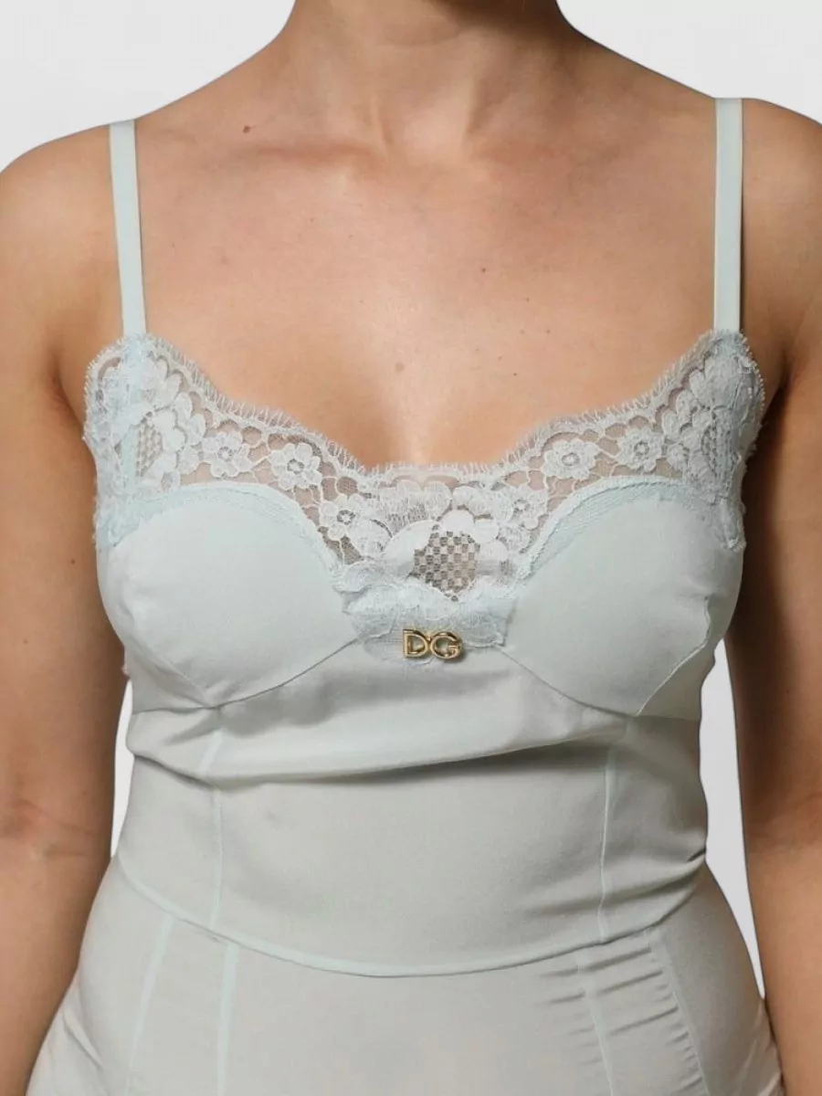 Dolce&Gabbana Silk Lace Midi Slip Dress