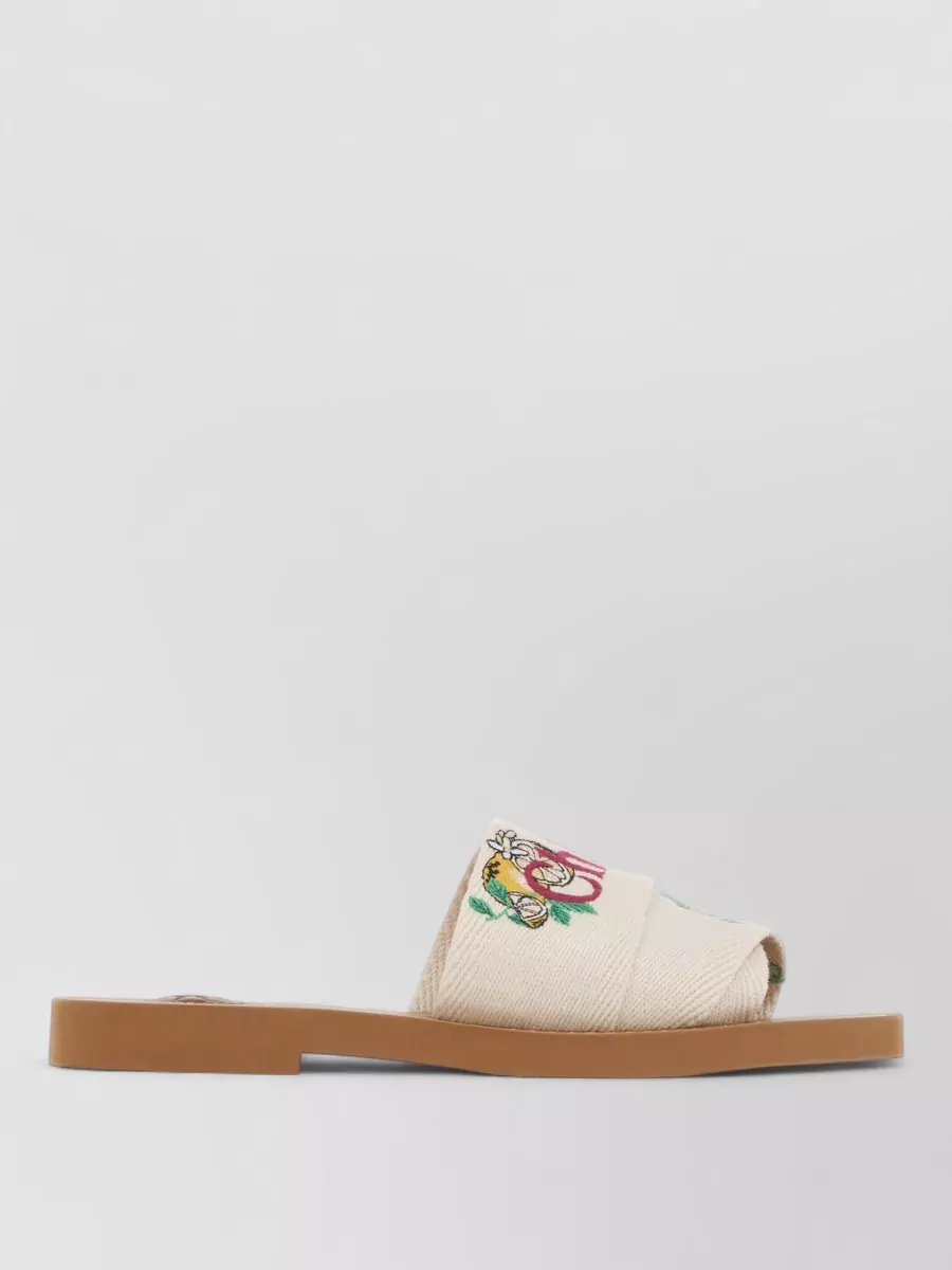 Chloé Linen Slides