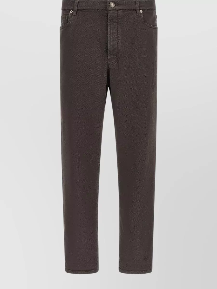 Brunello Cucinelli Garment-Dyed Straight-Leg Denim Jeans