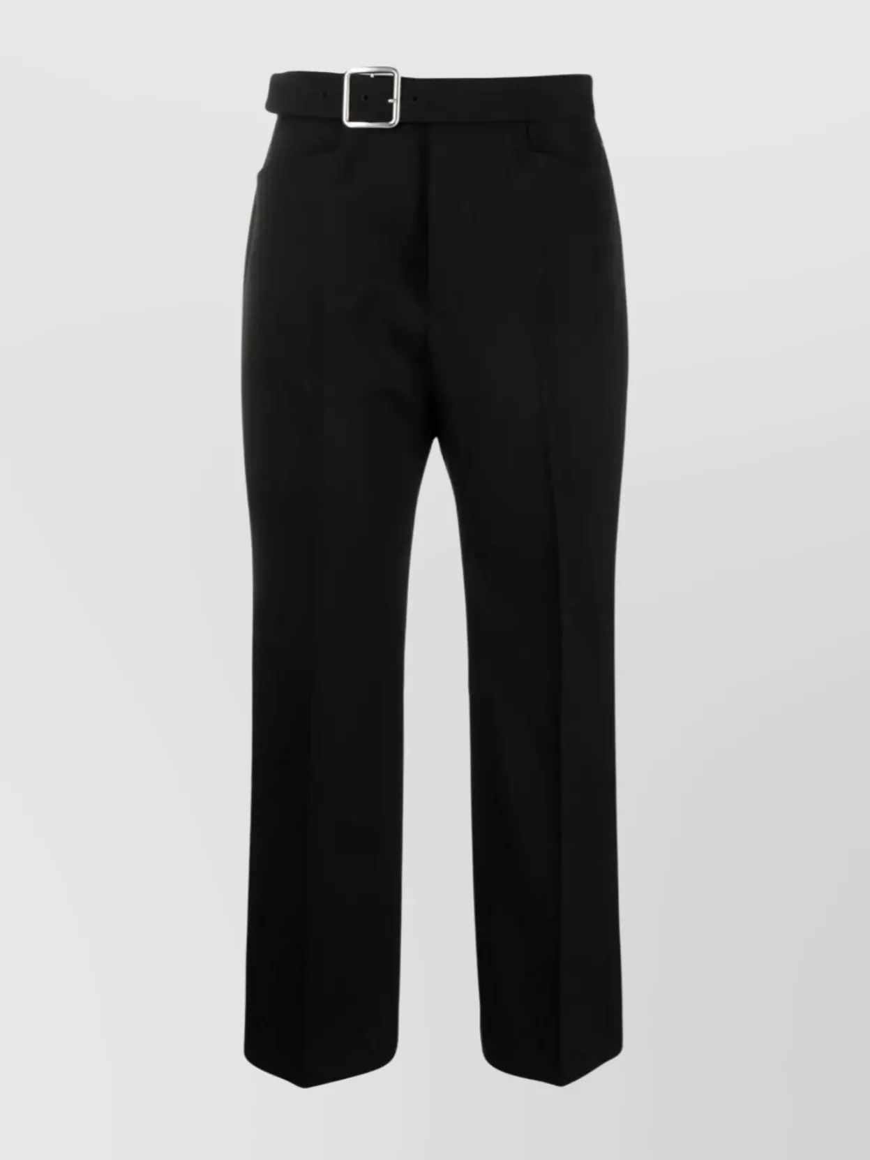 Jil Sander Cropped Pant Flared Hem In Black
