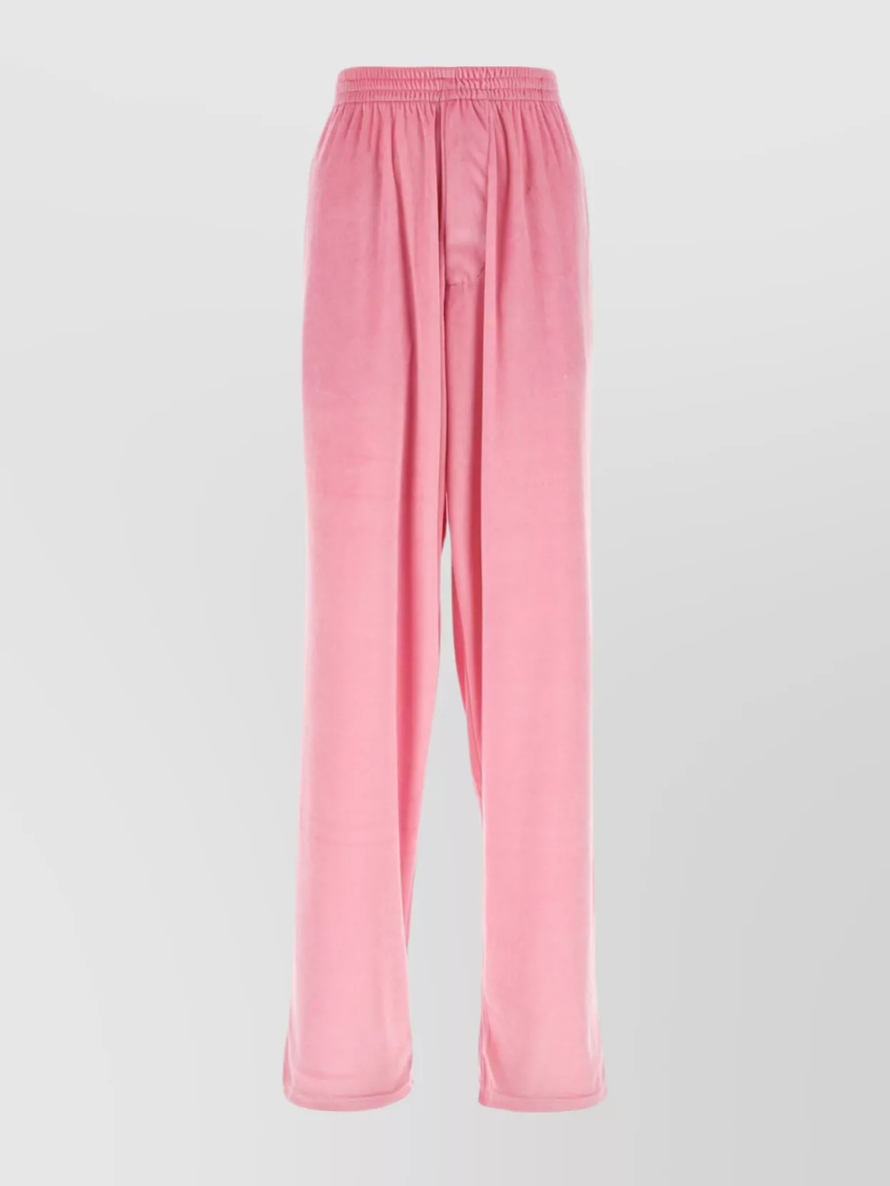 Shop Balenciaga Relaxed Fit Velvet Trousers In Pastel