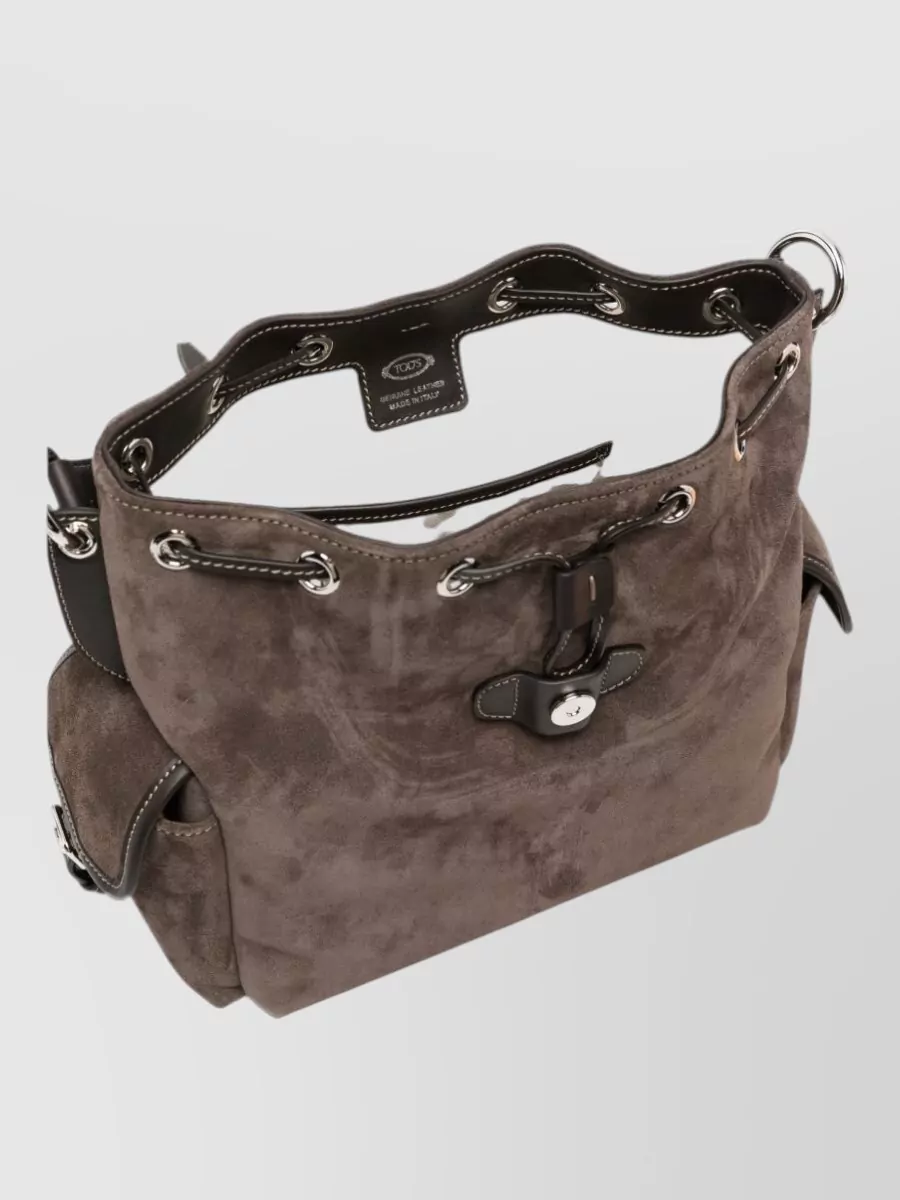 Tod's T Timeless Mini Suede Leather Backpack
