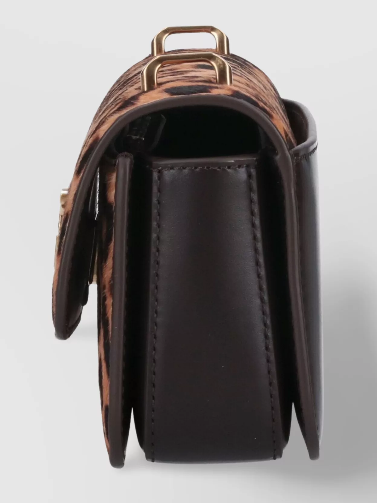 Tory Burch Leopard Print Shoulder Bag With Adjustable Strap In Brown