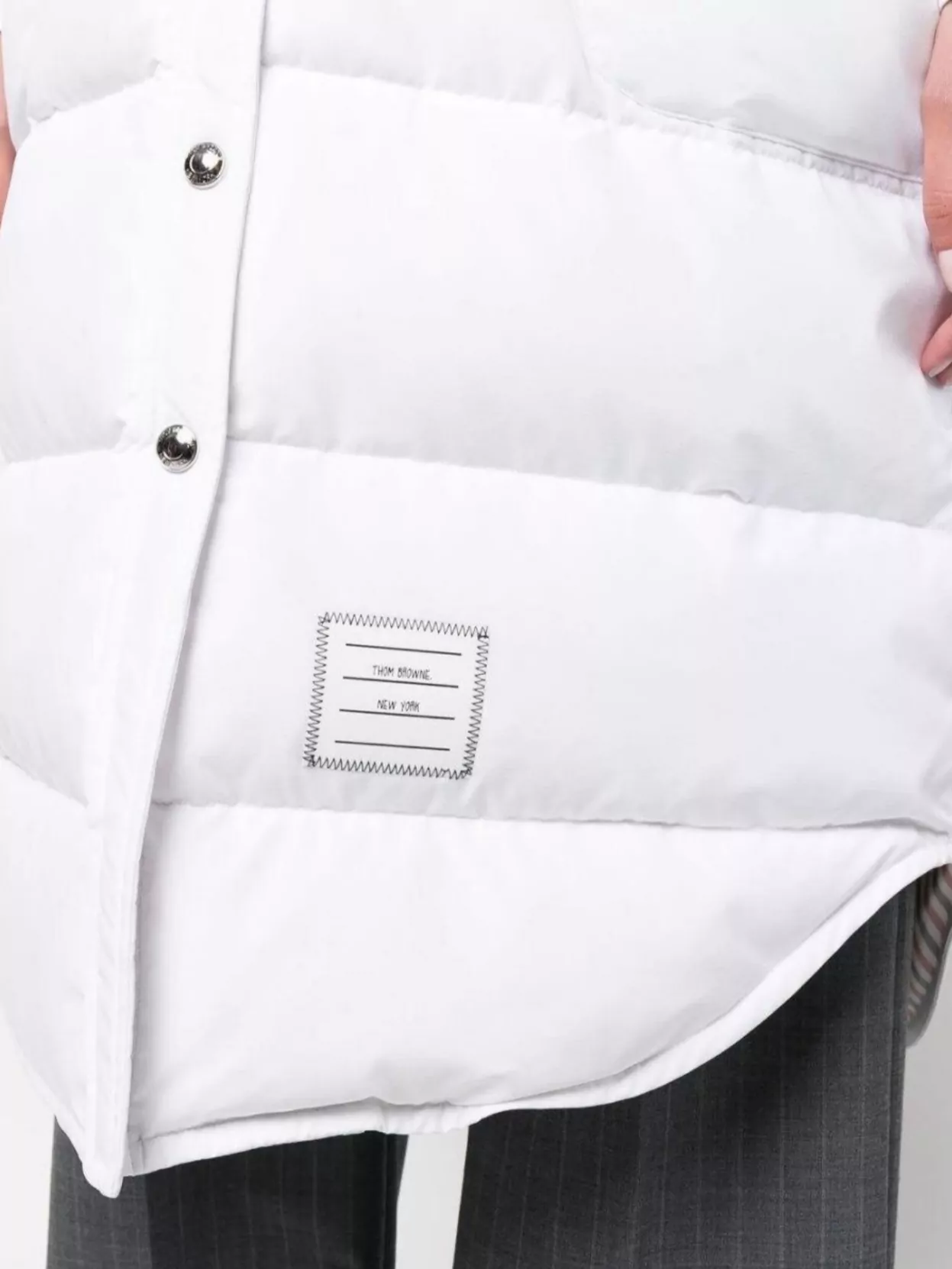 Thom Browne Long Hooded Coat Quilted Design