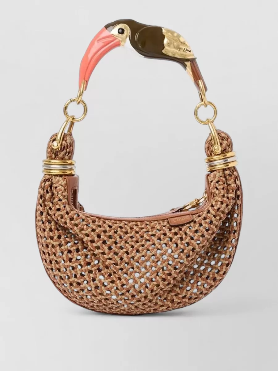 Chloé Bracelet Bag Raffia Shoulder Bag