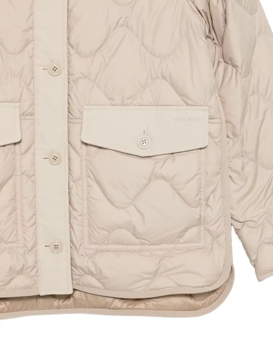 Woolrich Nylon Quilted Blouson Jacket Neutral Tone