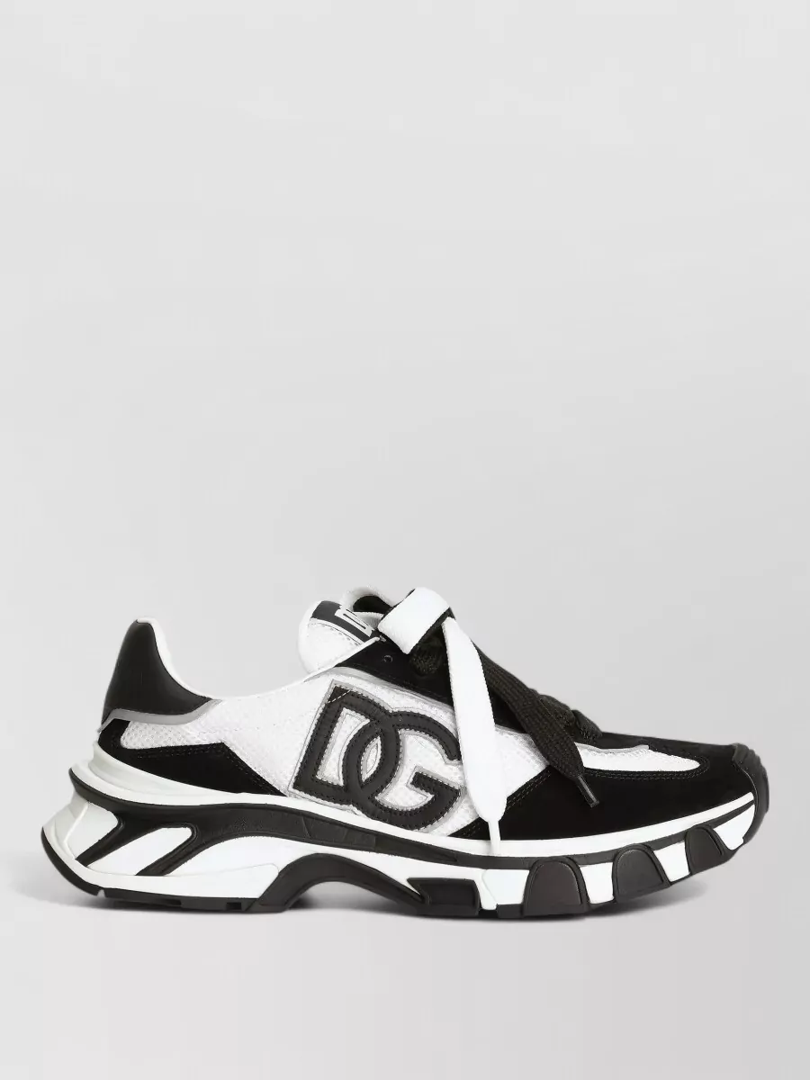 Dolce&Gabbana Leather and mesh low-top sneakers