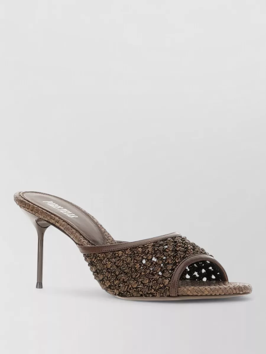 Paris Texas Raffia Mules