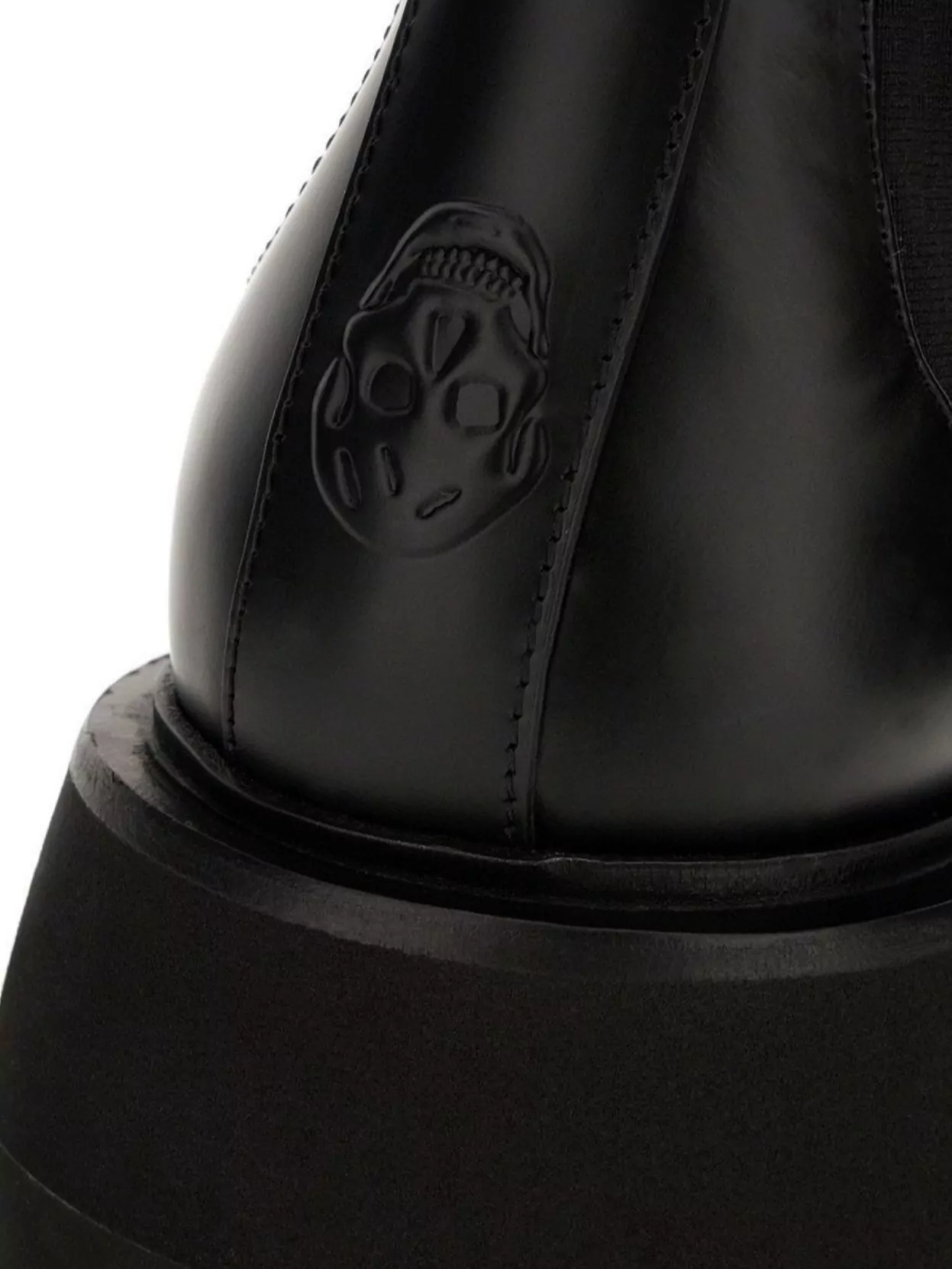 Alexander Mcqueen Chunky Sole Leather Ankle Boots