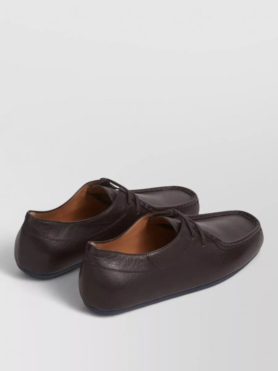 Jil Sander Leather Lace-Up Loafers