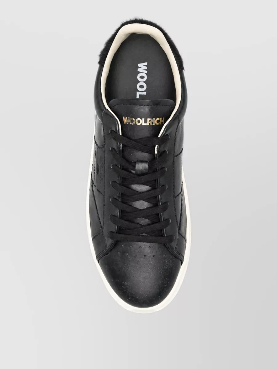 Woolrich Leather Panelled Lace-Up Sneakers