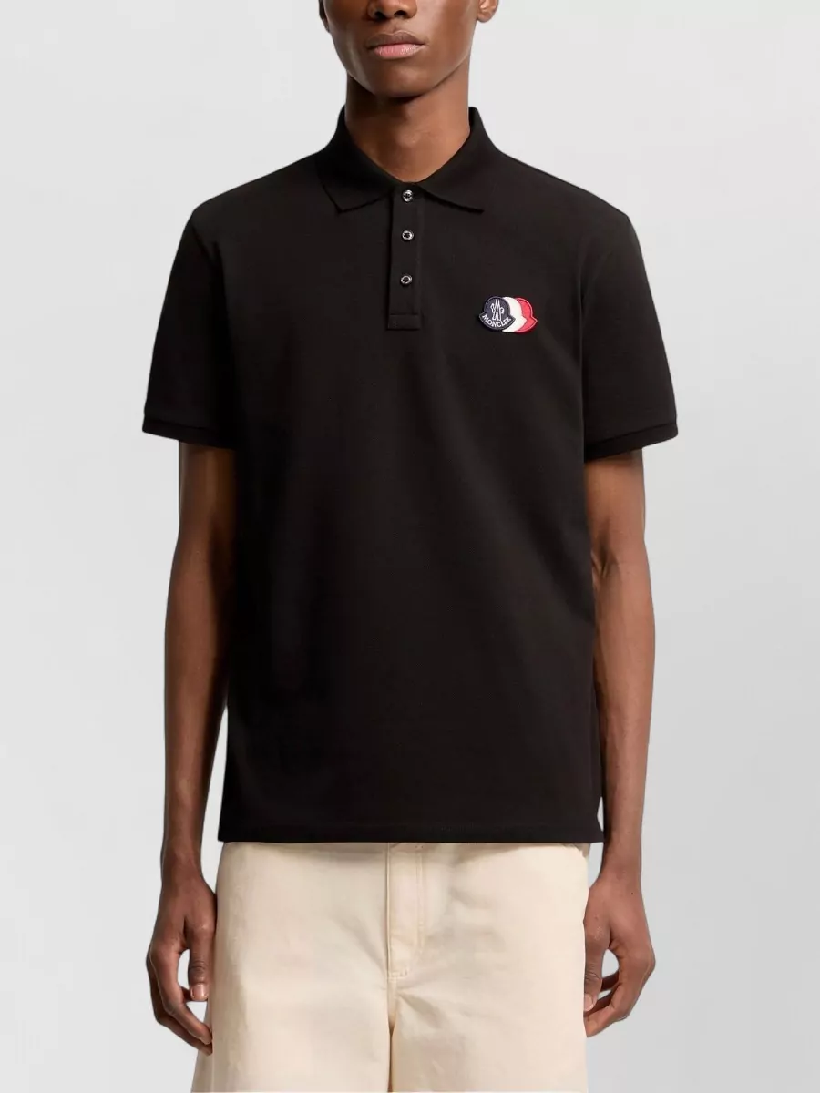 Moncler Cotton Logo Patch Polo Shirt