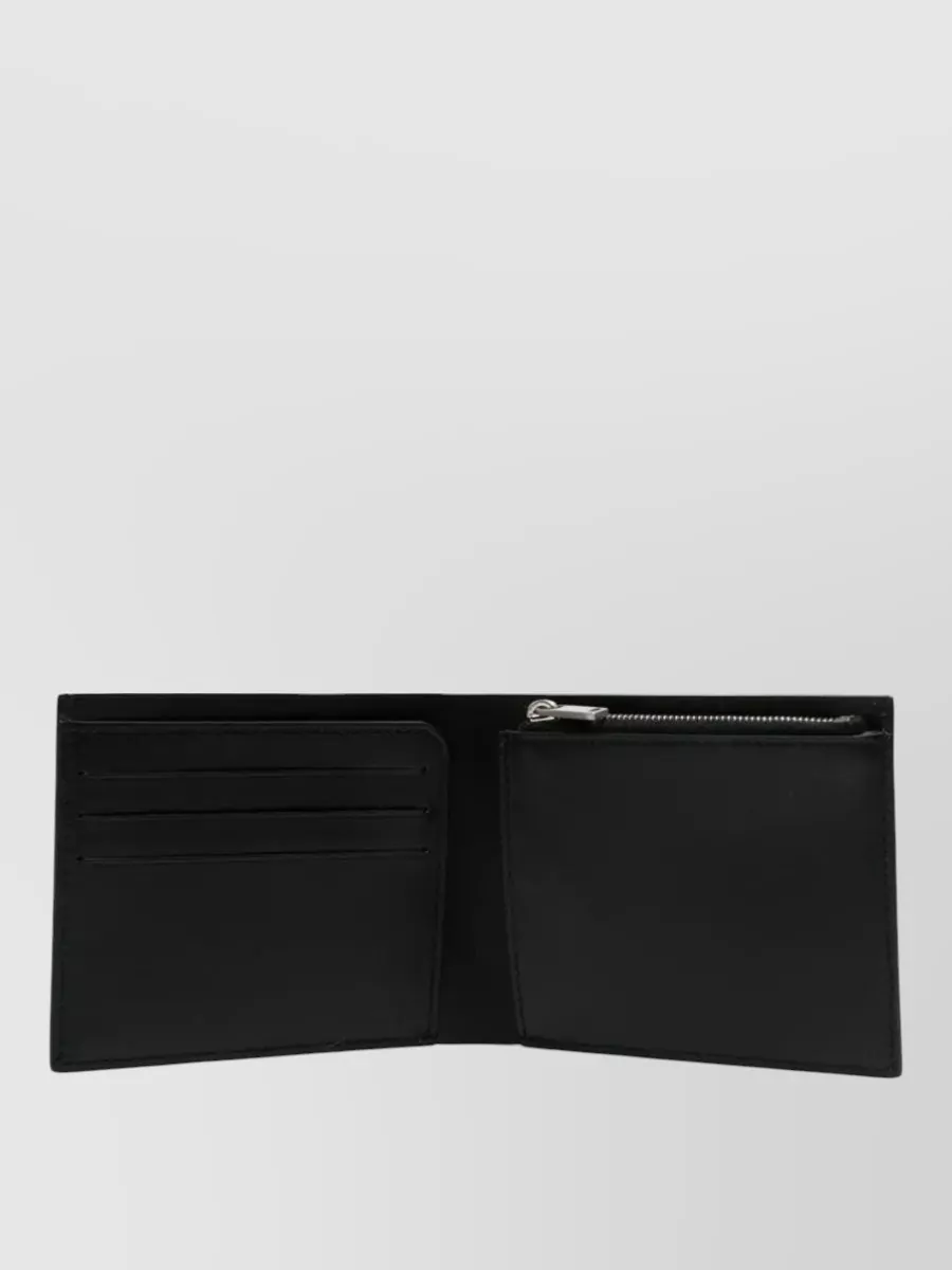 Jil Sander Bi-Fold Wallet Featuring Zip Pocket