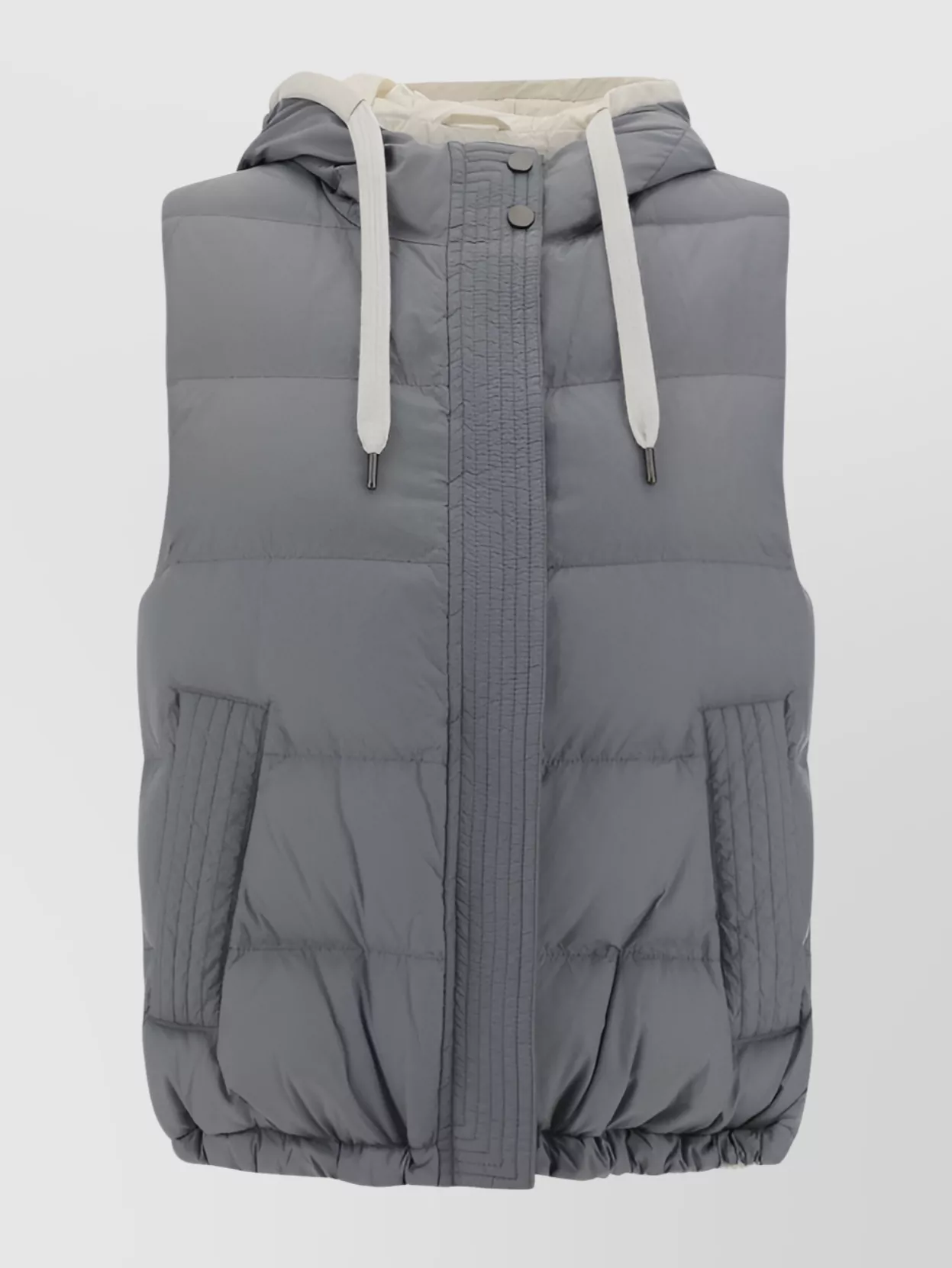 Shop Brunello Cucinelli Quilted Padded Hooded Vest
