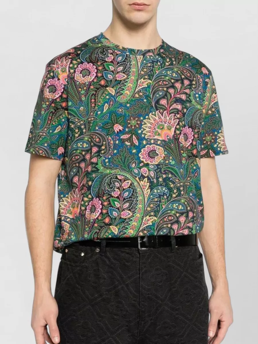 Etro Paisley Print Cotton Short-Sleeve T-Shirt