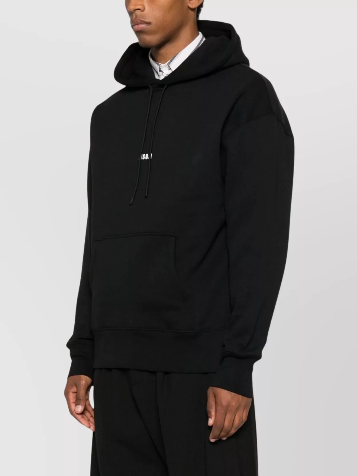 Msgm Hooded Sweatshirt Featuring Kangaroo Pocket In Black