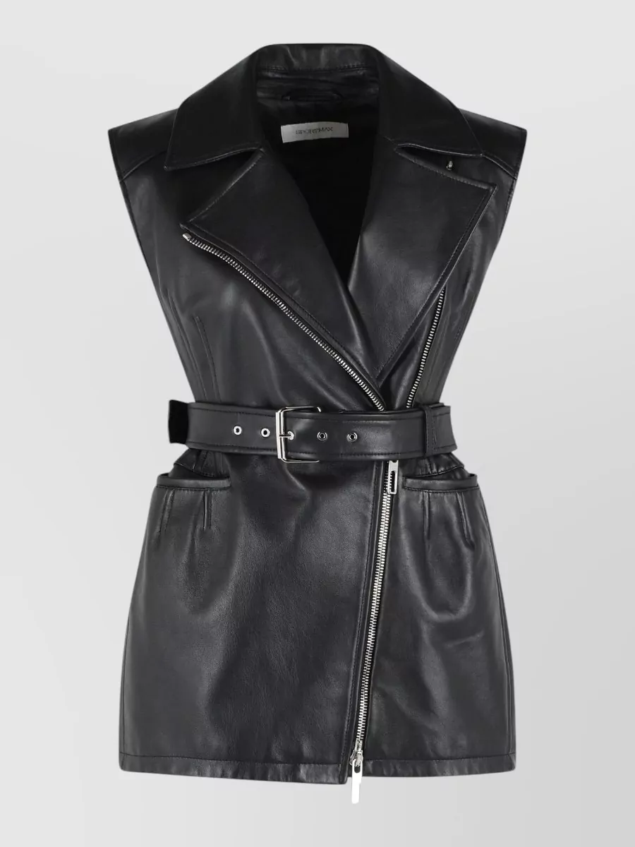 Sportmax Leather mini dress