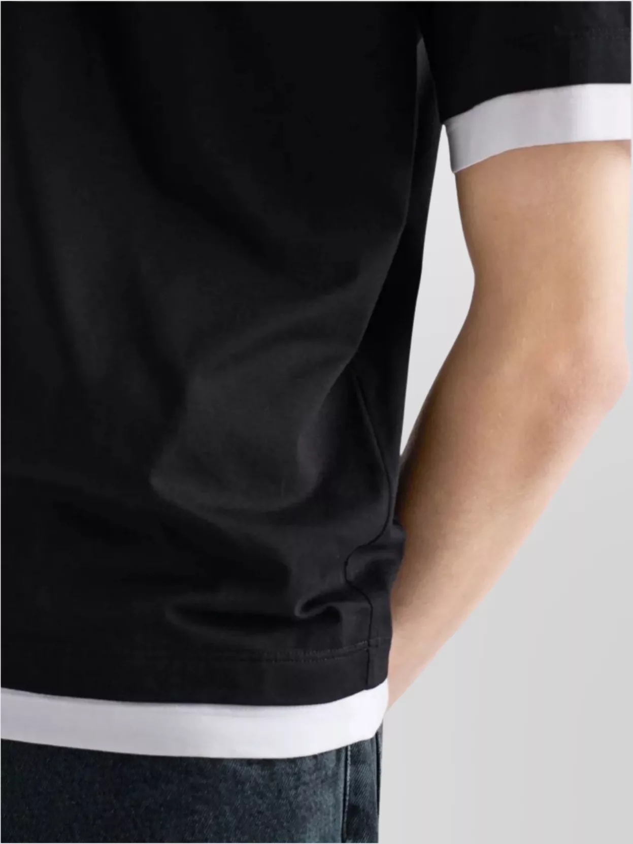 Prada Crew Neck T-Shirt Contrast Trim