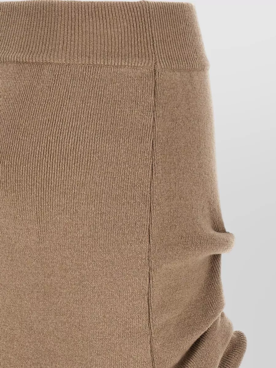 Giuseppe Di Morabito Virgin Wool Asymmetric Draped Mini Skirt