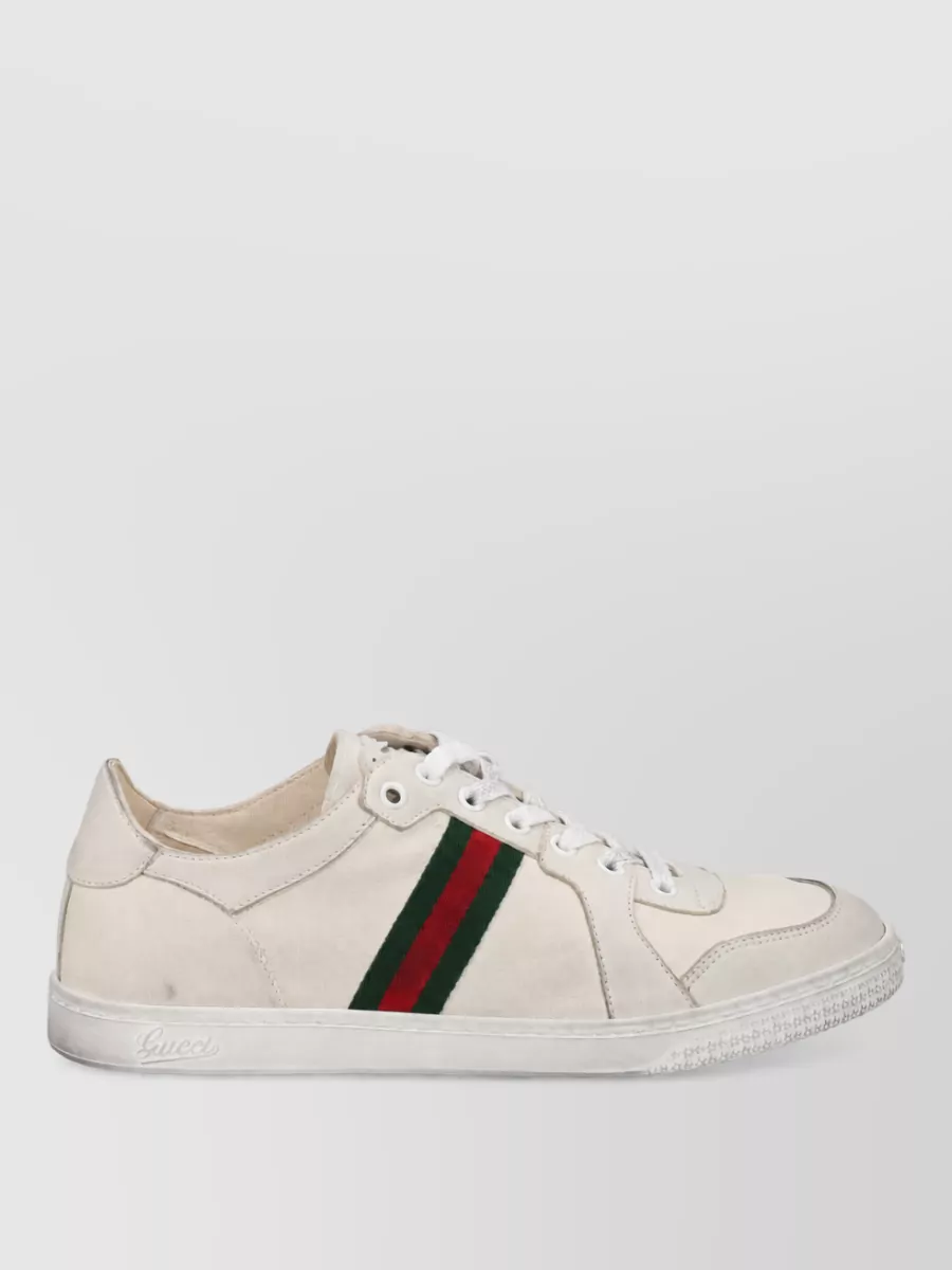 Gucci Leather Lace-Up Sneakers
