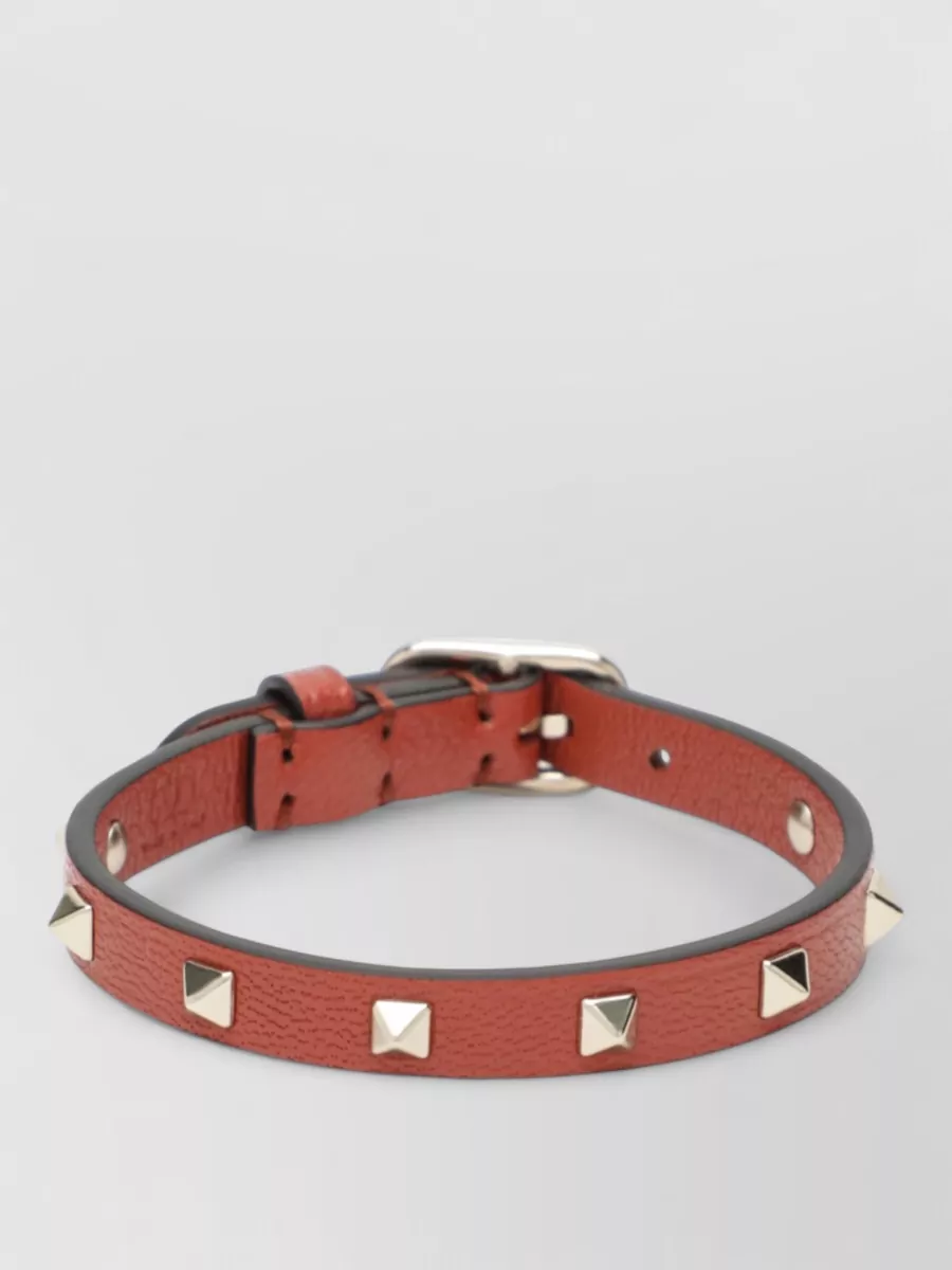 Valentino Garavani leather rockstud bracelet
