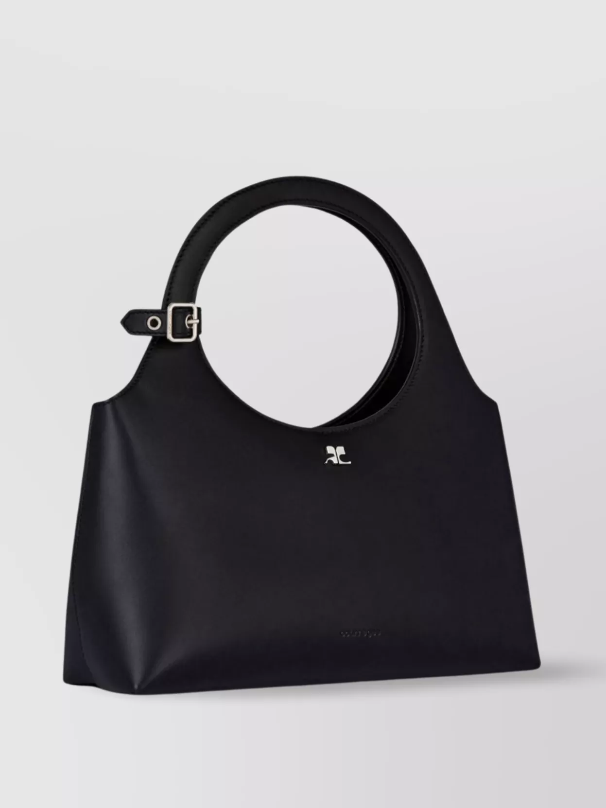 Courrèges Circular Top Handles Tote Bag With Buckle Detail