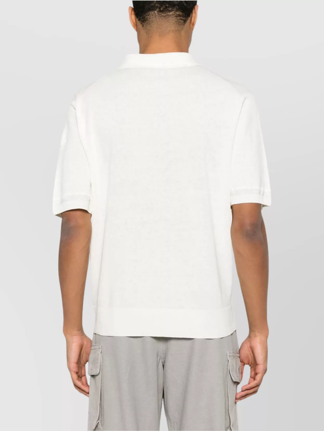 Moncler Short Sleeves Knit Polo Shirt