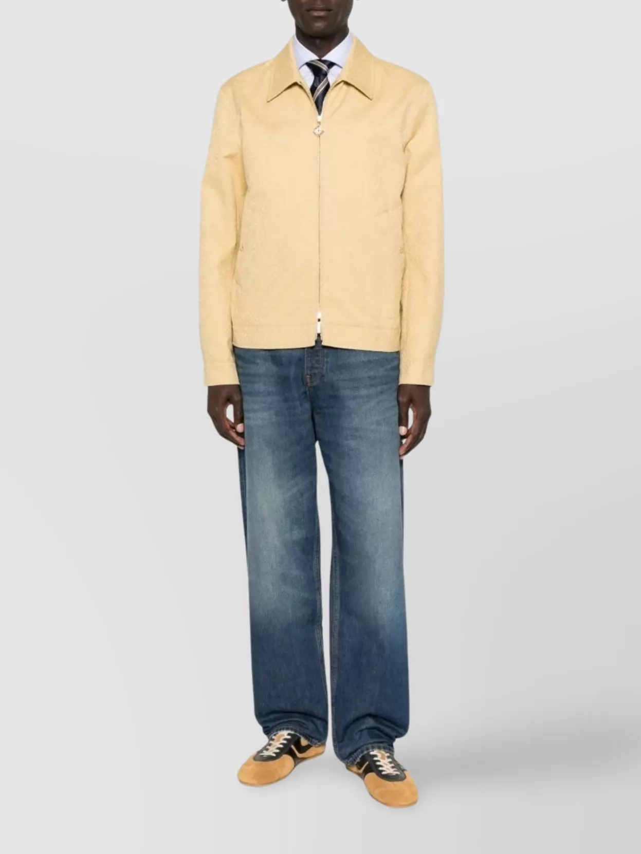 Casablanca Monogrammed Cotton Blouson Featuring Pockets In Brown