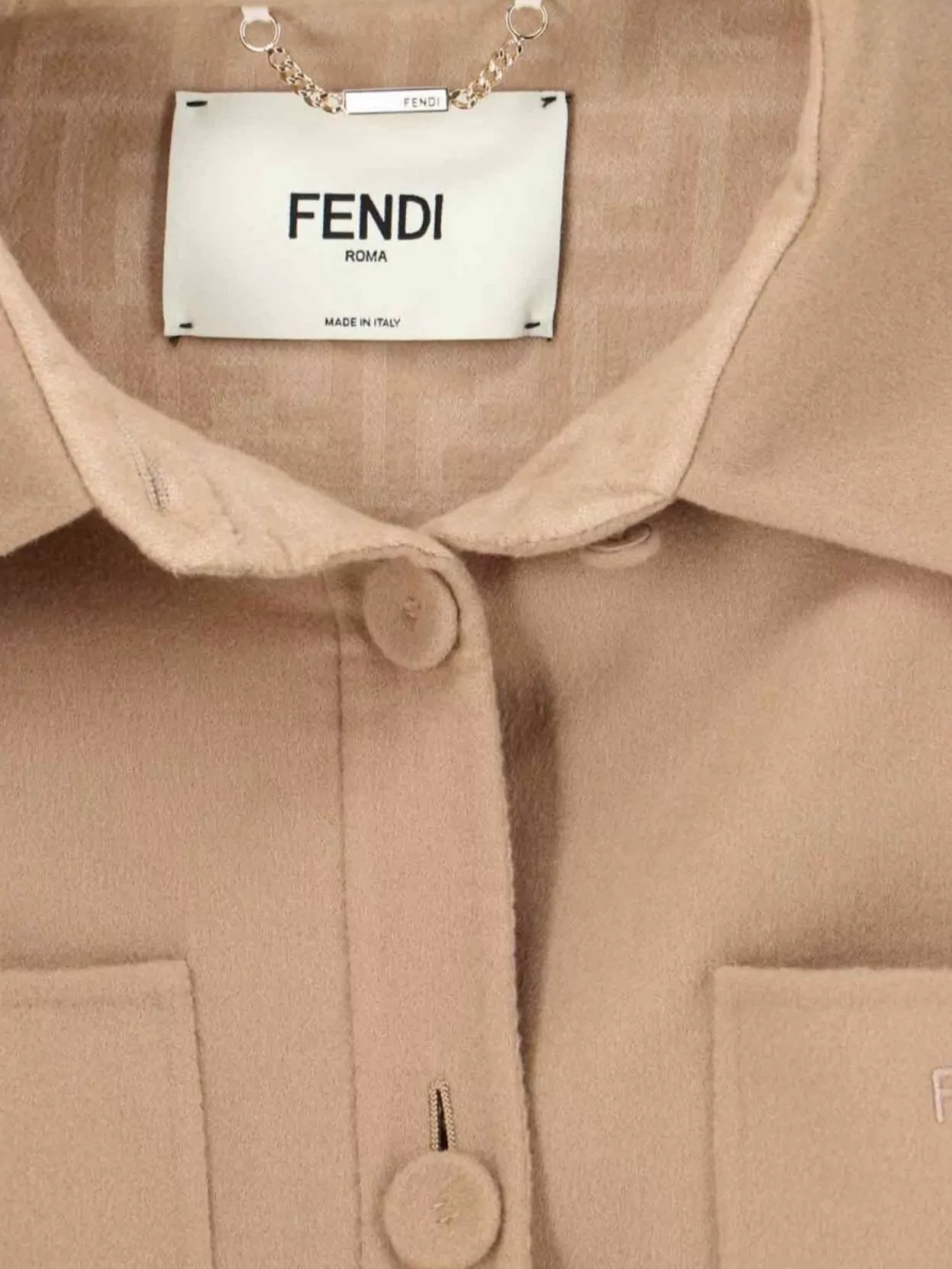 Fendi Relaxed Fit Jacket With Belt And Pockets