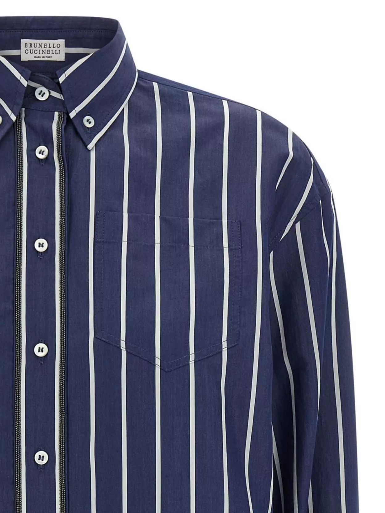 Brunello Cucinelli Striped Shirt Button-Down Collar