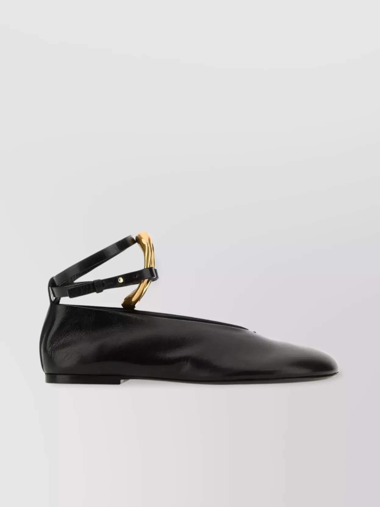 Shop Jil Sander Refined Leather Ballet Flats