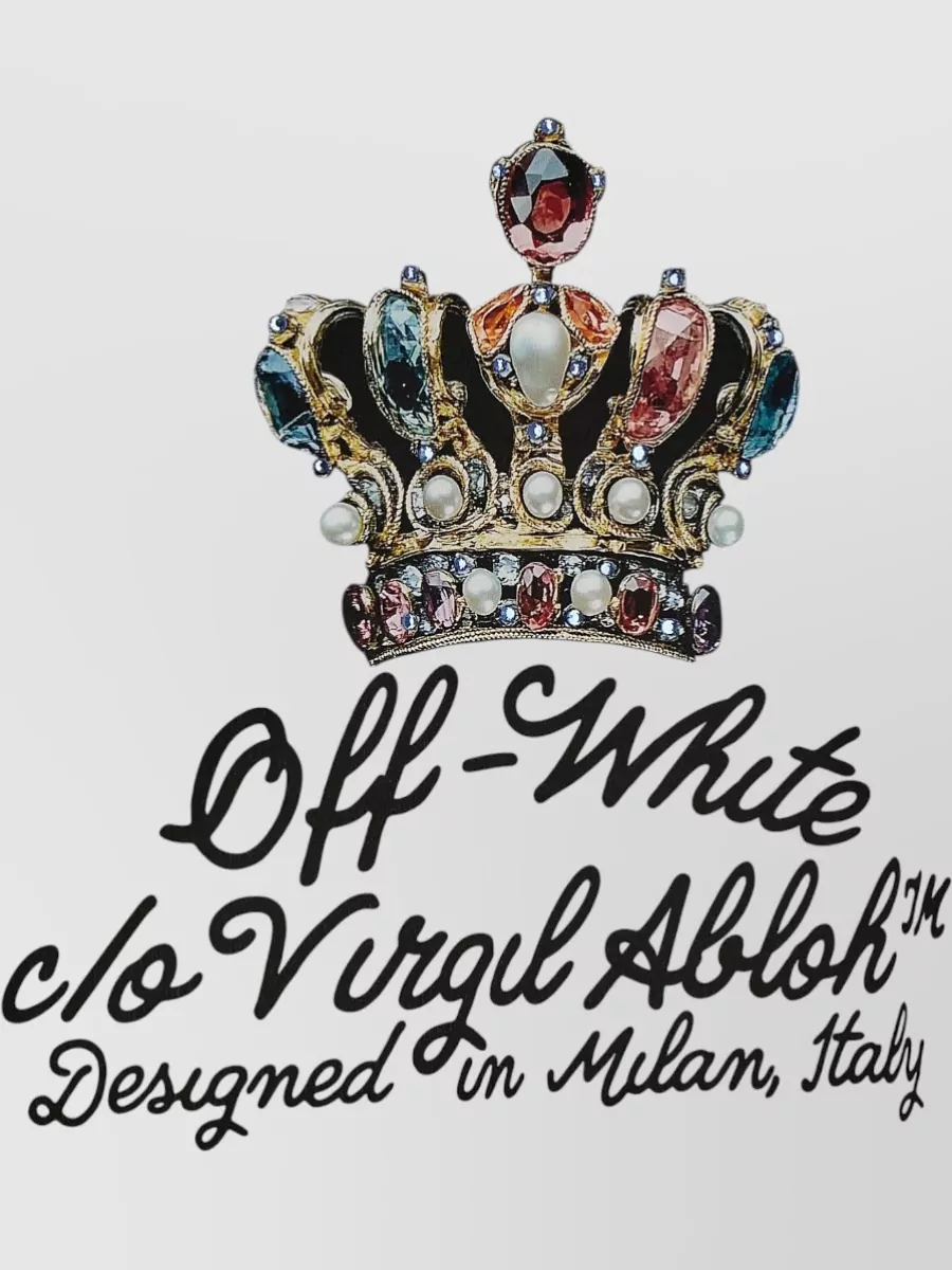 Off-White Royal Emblem Graphic Crown Short Sleeve T-Shirt